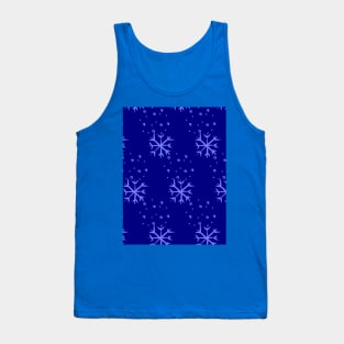 Blue snowflakes. Christmas winter Tank Top